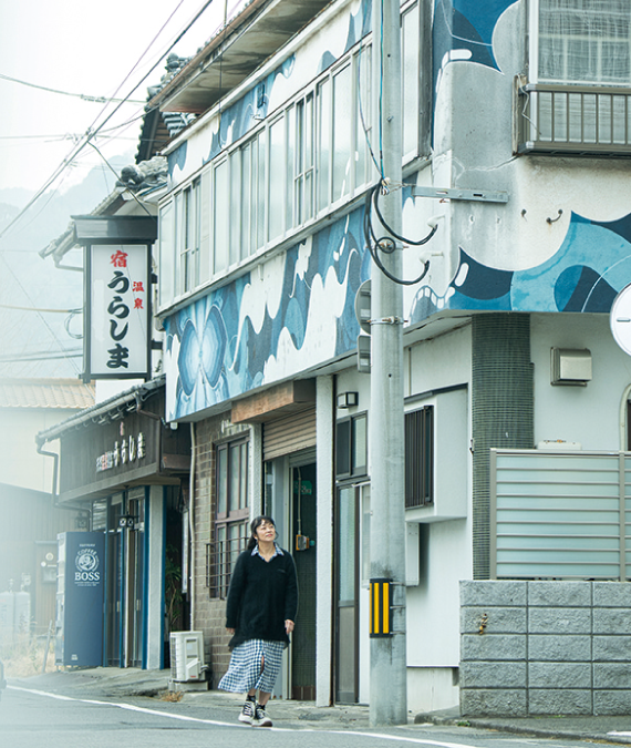 レトロでアートな<br>
            街並み